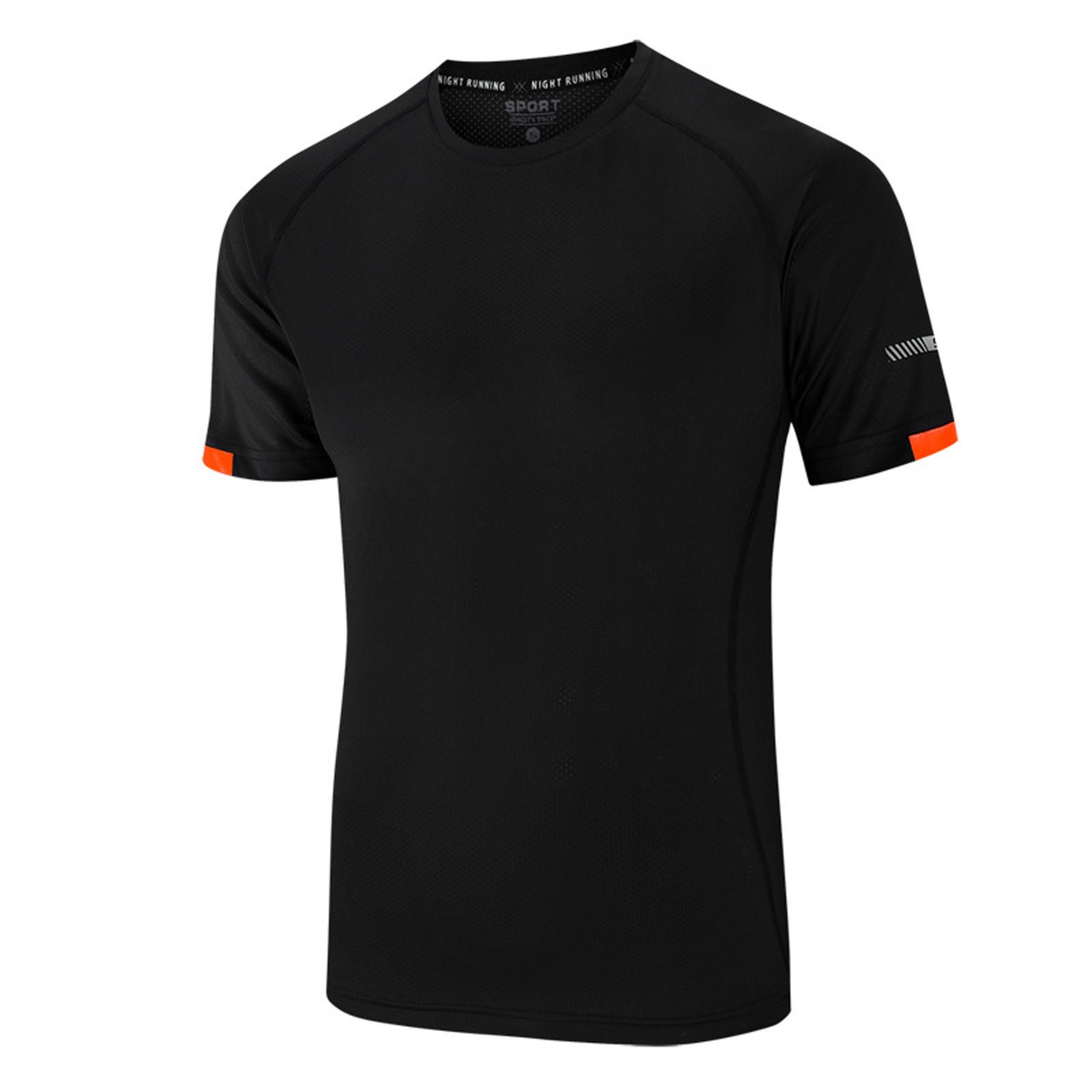 Mens Plus Size Athletic Shirts Casual Short Sleeve Round Neck Lightweight Tee Shirt Moisture Wicking Workout Tee Top